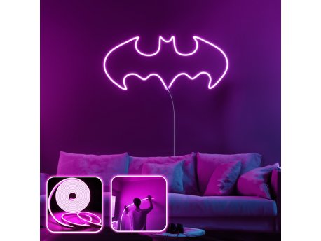 OPVIQ Zidna LED dekoracija Batman Night Large Pink