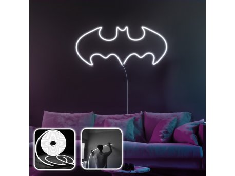 OPVIQ Zidna LED dekoracija Batman Night Large White