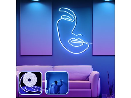 OPVIQ Zidna LED dekoracija Face Art Large Blue