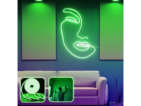 OPVIQ Zidna LED dekoracija Face Art Large Green