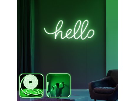 OPVIQ Zidna LED dekoracija Hello Large Green