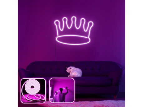 OPVIQ Zidna LED dekoracija King Large Pink