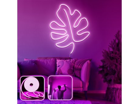 OPVIQ Zidna LED dekoracija Leaf Large Pink