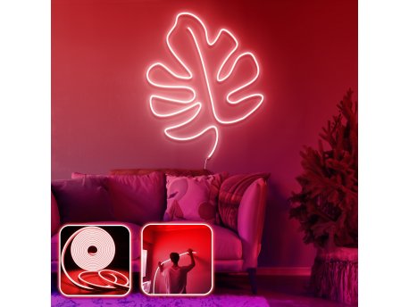 OPVIQ Zidna LED dekoracija Leaf Large Red
