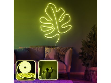 OPVIQ Zidna LED dekoracija Leaf Large Yellow