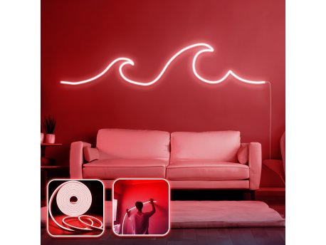 OPVIQ Zidna LED dekoracija Wave Large Red