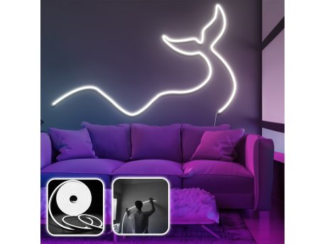 OPVIQ Zidna LED dekoracija Wave and Tail Large White