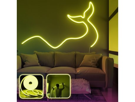 OPVIQ Zidna LED dekoracija Wave and Tail Large Yellow