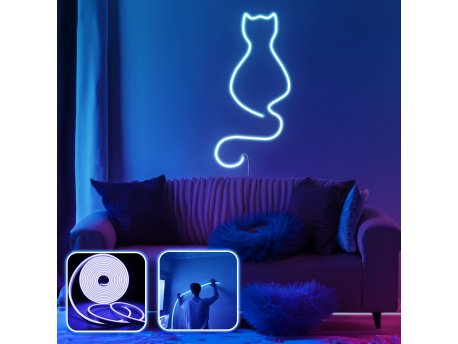 OPVIQ Zidna LED dekoracija Daisy the Cat Medium Blue