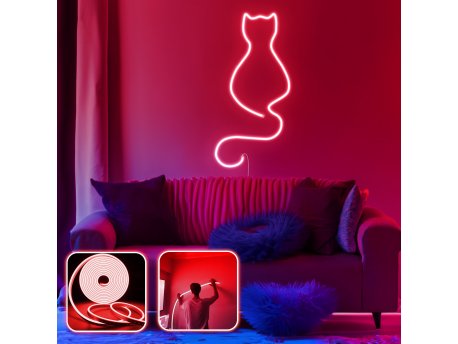OPVIQ Zidna LED dekoracija Daisy the Cat Medium Red