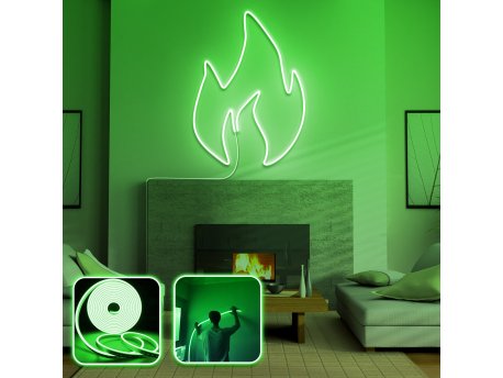 OPVIQ Zidna LED dekoracija Fire Medium Green