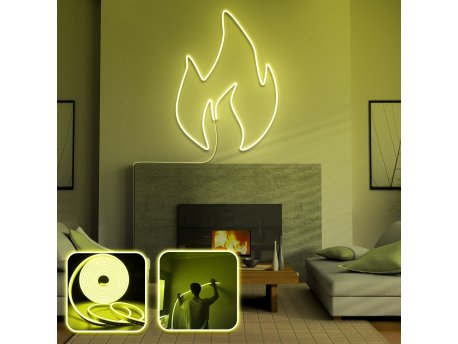 OPVIQ Zidna LED dekoracija Fire Medium Yellow