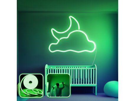 OPVIQ Zidna LED dekoracija Good Night Medium Green