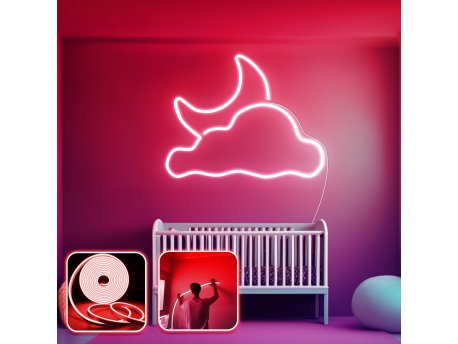 OPVIQ Zidna LED dekoracija Good Night Medium Red