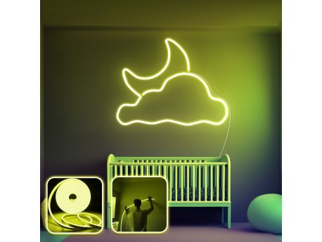 OPVIQ Zidna LED dekoracija Good Night Medium Yellow