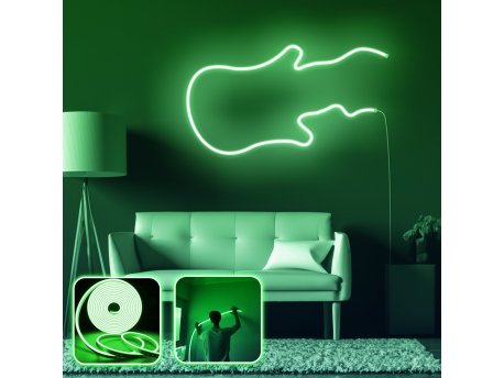 OPVIQ Zidna LED dekoracija Guitar Medium Green