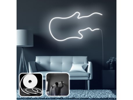 OPVIQ Zidna LED dekoracija Guitar Medium White