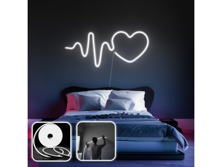 OPVIQ Zidna LED dekoracija Heart Medium White