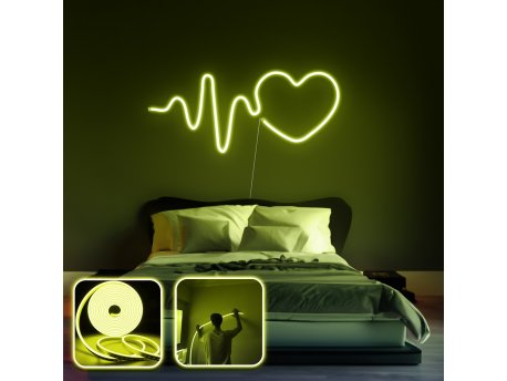 OPVIQ Zidna LED dekoracija Heart Medium Yellow