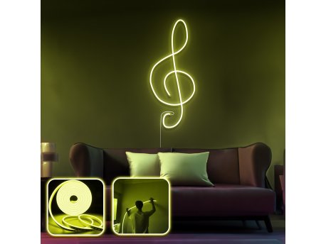 OPVIQ Zidna LED dekoracija Music Medium Yellow