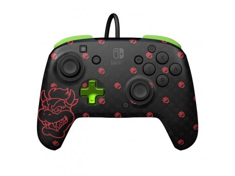 NITENDO PDP Switch Rematch Wired Controller - Bowser Glow In The Dark