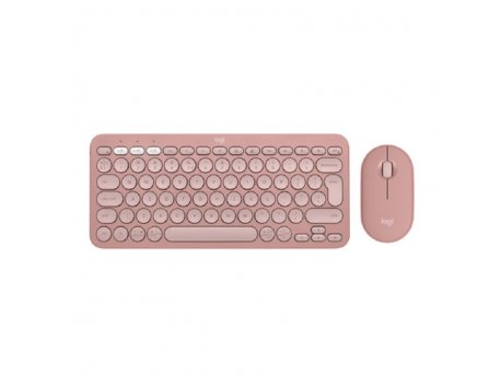 LOGITECH Pebble2 Wireless Combo US tastatura i miš roze