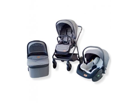 BBO MamaMia kolica za bebe 3 u 1 Grey