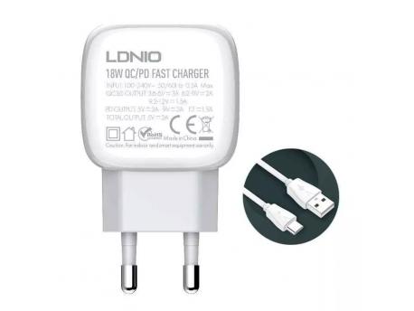LDNIO A2313Q PD + QC3.0 kućni punjač sa Tip C kablom