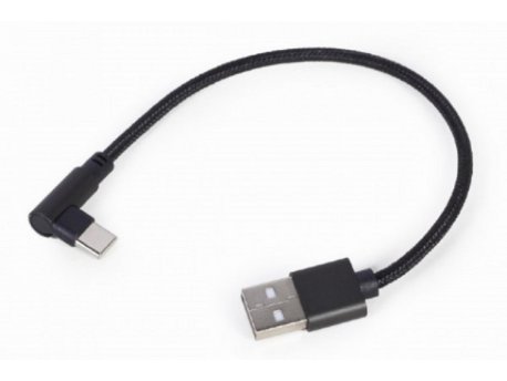 GEMBIRD CC-USB2-AMCML-0.2M Gembird pod uglom USB Type-C kabl za punjenje i prenos podataka, 0.2 m, black