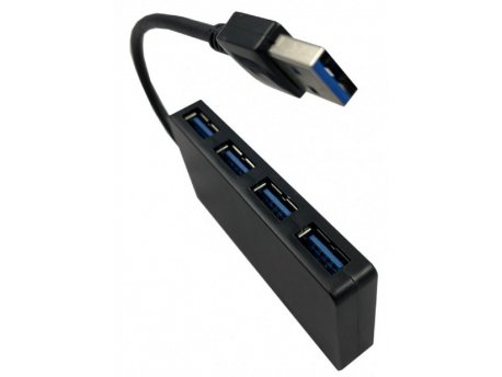 GEMBIRD UHB-U3P4-03 ** Gembird HUB 4 USB3.0 4-port, storage speed 5Gbps, black (alt. UHB-U3P4-05 579)