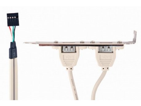 GEMBIRD Double USB Receptacles on bracket 25cm
