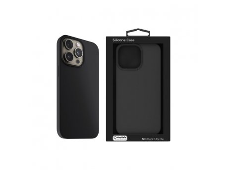 NEXT ONE Silicone Case for iPhone 15 Pro Max MagSafe compatible - Black