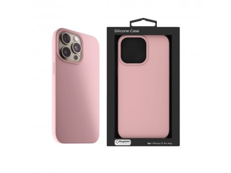 NEXT ONE Silicone Case for iPhone 15 Pro Max MagSafe compatible - Ballet Pink(IPH-15PROMAX-MAGSAFE-PINK)