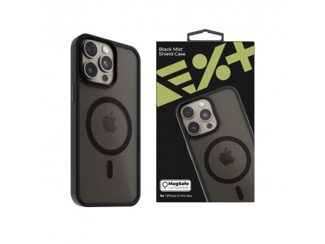 NEXT ONE Mist Shield Case for iPhone 15 Pro Max MagSafe Compatible - Black (IPH-15PROMAX-MAGSF-MISTCASE-BK)
