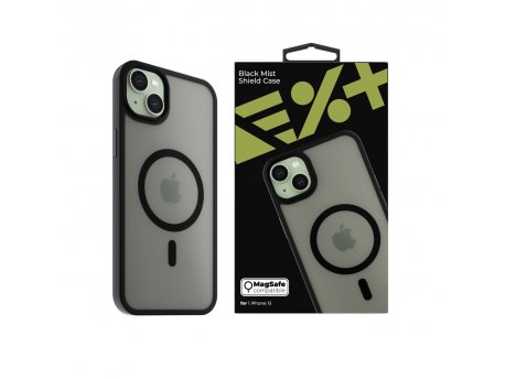 NEXT ONE Silicone Case for iPhone 15 MagSafe compatible - Black (IPH-15-MAGCASE-BLACK)