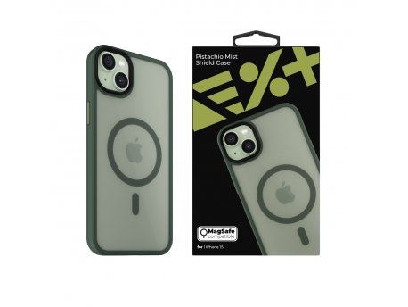 NEXT ONE Mist Shield Case for iPhone 15 MagSafe Compatible - Pistachio (IPH-15-MAGSF-MISTCASE-PTC)