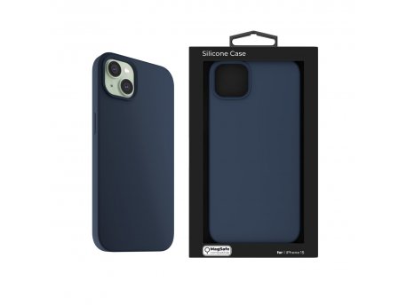 NEXT ONE Silicone Case for iPhone 15 MagSafe compatible - Royal Blue (IPH-15-MAGSAFE-BLUE)