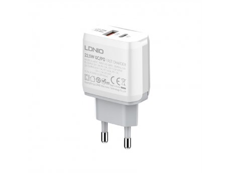 LDNIO A2421C 22.5W Kućni punjač sa USB-C na lightning kablom