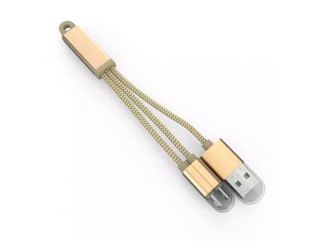 LDNIO LC89 2u1 kabl za punjač USB A na micro USB/lightning sa priveskom