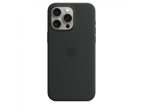 APPLE IPhone 15 Pro Max Silicone Case w MagSafe - Black ( mt1m3zm/a )