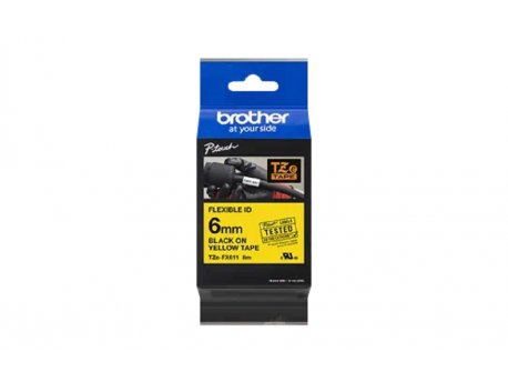 Brother TZEFX611 6mm crno/žuto