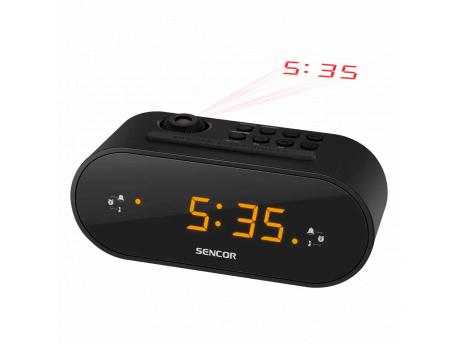 SENCOR SRC 3100 B FM radio alarm sa projektorom vremena crni
