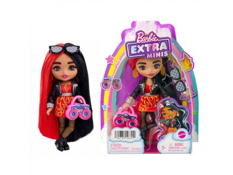 BARBIE Extra Minis sa crveno-crnom kosom