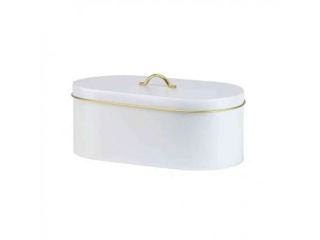 DAJAR Dj45267 kutija za hleb 34x18x15 cm metal bela