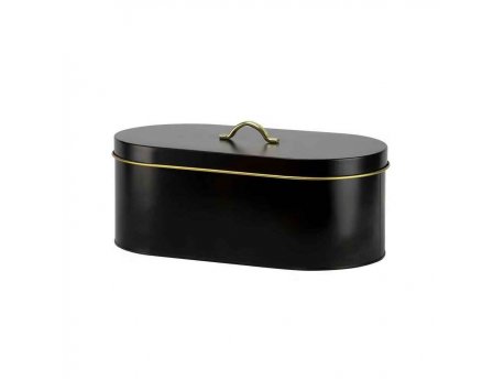 DAJAR Dj45268 kutija za hleb 34x18x15 cm metal crna
