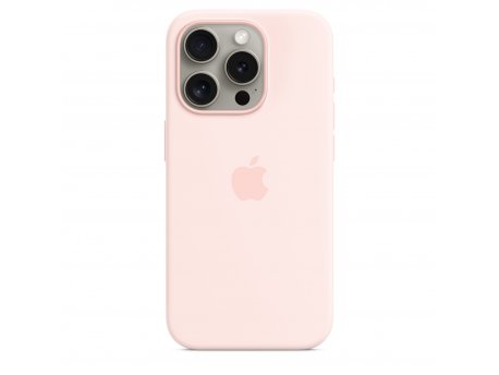 APPLE IPhone 15 Pro Silicone Case with MagSafe - Pink ( mwnj3zm/a )
