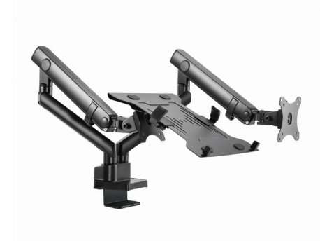 GEMBIRD MA DA3 02 Podesivi stoni drzac za monitor tilt, 17 32 max.2x8kg +nosac za laptop,full motion