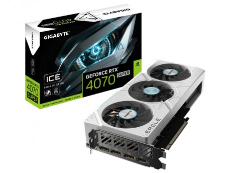 GIGABYTE NVidia GeForce RTX 4070 SUPER EAGLE OC ICE 12GB GV-N407SEAGLEOC ICE-12GD