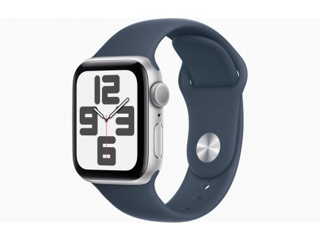 APPLE Watch SE2 v2 GPS 40mm Silver Alu Case w Storm Blue Sport Band - S/M ( mre13se/a )
