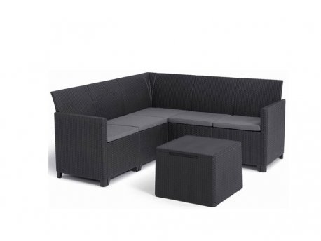 KETER Baštenska garnitura Marie 5 seater sa box stolom grafit CU 256703
